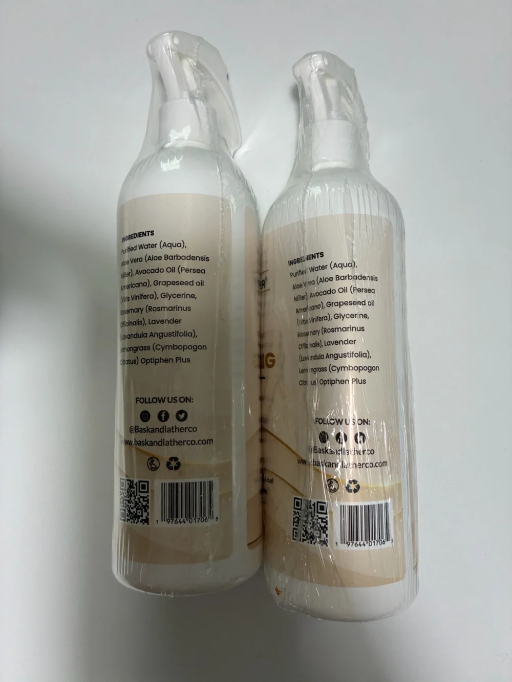 Bask & Lather Hydrating Mist - Beige/White Bottle (2 Pack)